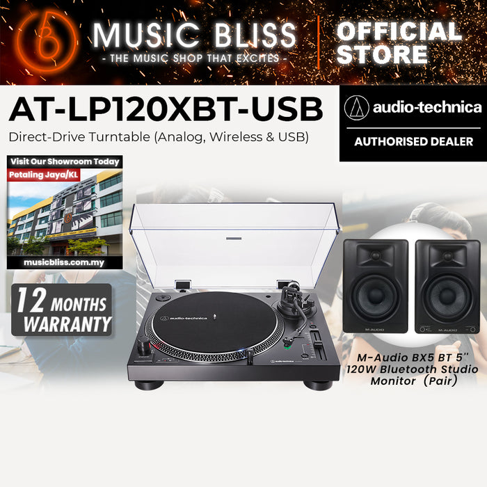 Audio-Technica AT-LP120XBT-USB Turntable with Bluetooth - Black