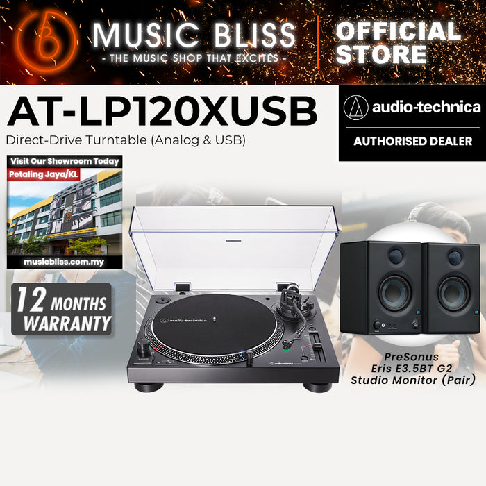 Audio Technica AT-LP120XUSB Direct Drive Turntable with USB - Black