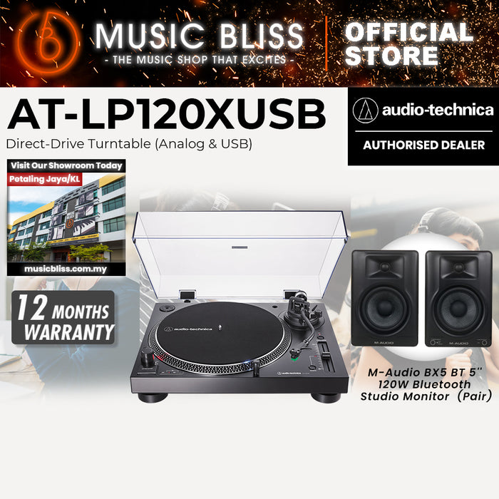 Audio Technica AT-LP120XUSB Direct Drive Turntable with USB - Black