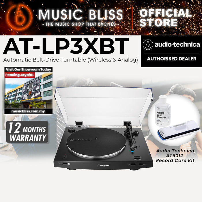 Audio-Technica AT-LP3XBT-BK Fully Automatic Wireless Belt-drive Turntable - Black