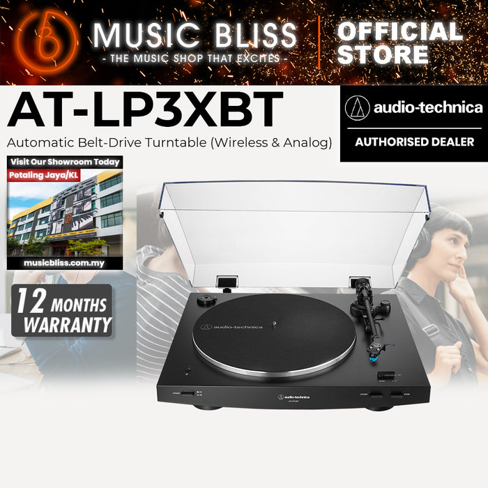 Audio-Technica AT-LP3XBT-BK Fully Automatic Wireless Belt-drive Turntable - Black