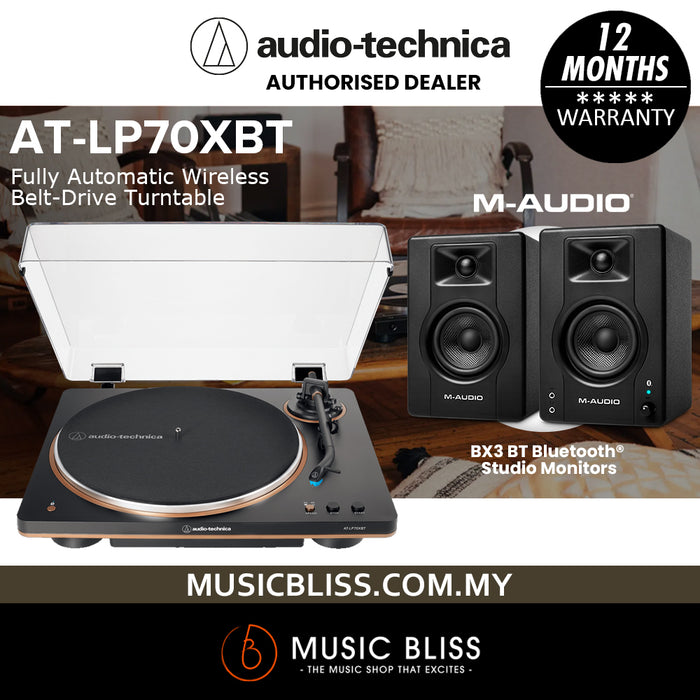 Audio Technica AT-LP70XBT Belt-drive Turntable with Bluetooth - Black/Bronze