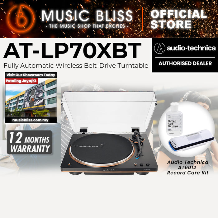 Audio Technica AT-LP70XBT Belt-drive Turntable with Bluetooth - Black/Bronze