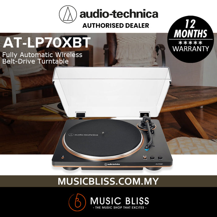 Audio Technica AT-LP70XBT Belt-drive Turntable with Bluetooth - Black/Bronze