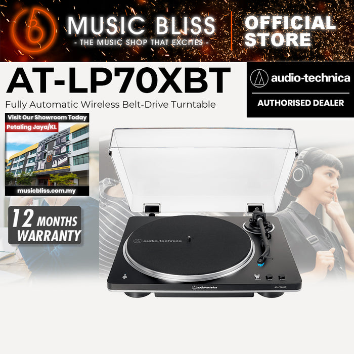 Audio Technica AT-LP70XBT Belt-drive Turntable with Bluetooth - Black/Silver