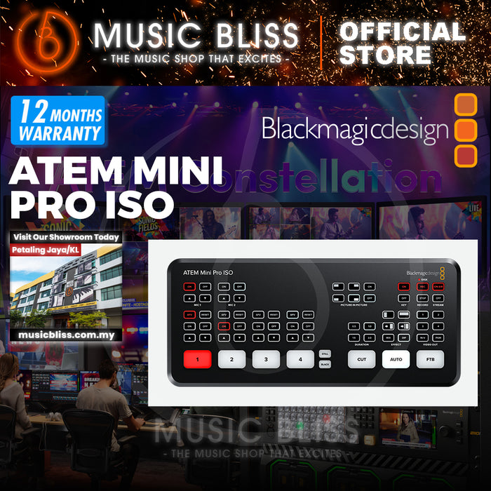Blackmagic Design ATEM Mini Pro ISO HDMI Live Stream Switcher