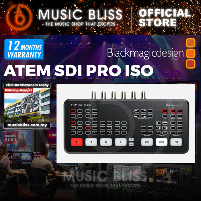 Blackmagic Design ATEM SDI Pro ISO Video Production Studio with 5-stream Recording Engine
