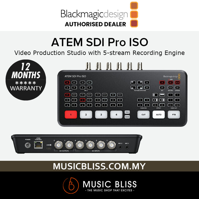 Blackmagic Design ATEM SDI Pro ISO Video Production Studio with 5-stream Recording Engine