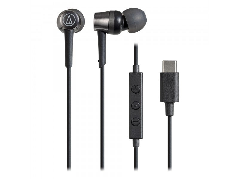Audio Technica ATH-CKD3C In-Ear Headphones with USB Type-C Connector - Black