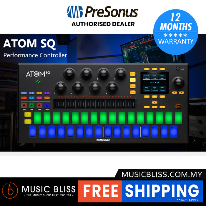 PreSonus ATOM SQ Keyboard/Pad Hybrid MIDI Keyboard/Pad Performance and Production Controller