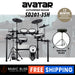 Avatar SD201-3SH 9-Piece Mesh Kit Electric Drum Set (5pcs Drum Pad, 3pcs Cymbal Pad) with Drum Throne - Music Bliss Malaysia