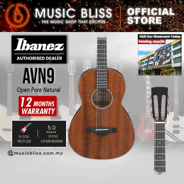 Ibanez AVN9 Artwood Vintage Thermo Aged Acoustic Guitar - Open Pore Natural