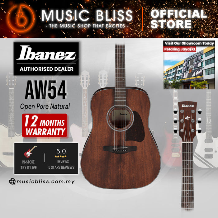 Ibanez AW54 Acoustic Guitar - Open Pore Natural