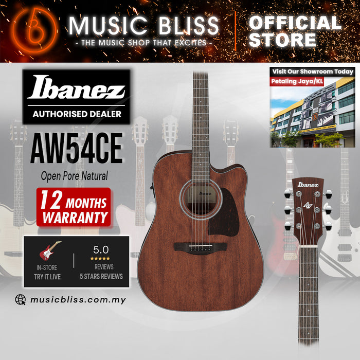 Ibanez AW54CE Acoustic-Electric Guitar - Open Pore Natural