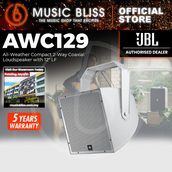 JBL AWC129 All-Weather Compact Loudspeaker - Gray