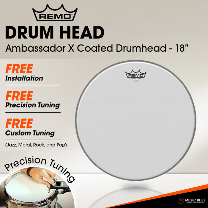 Remo Ambassador X Coated Drumhead - 18" [Free In-Store Installation]