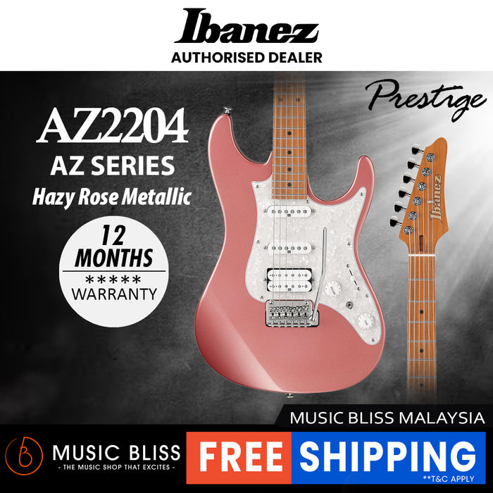 Ibanez Prestige AZ2204 Electric Guitar - Hazy Rose Metallic (MADE IN JAPAN)