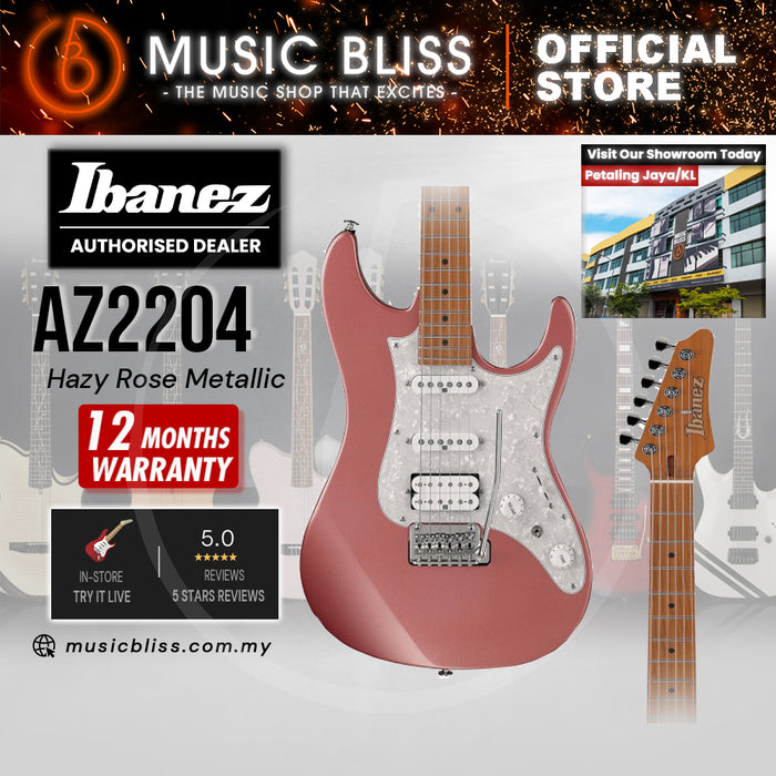 Ibanez Prestige AZ2204 Electric Guitar - Hazy Rose Metallic (MADE IN JAPAN)