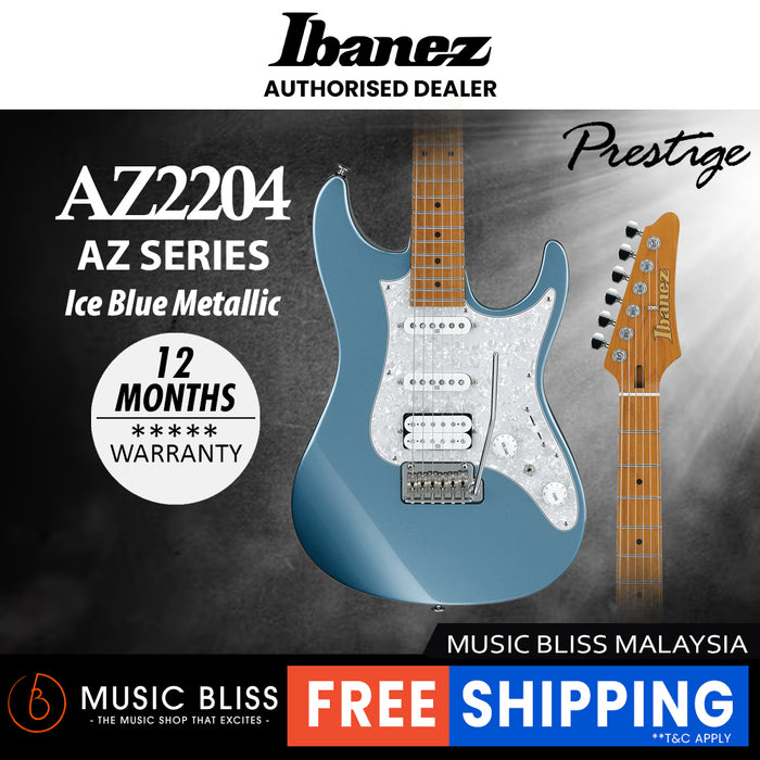 Ibanez Prestige AZ2204 Electric Guitar - Ice Blue Metallic MADE IN JAPAN