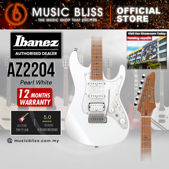 Ibanez Prestige AZ2204 Electric Guitar - Pearl White MADE IN JAPAN
