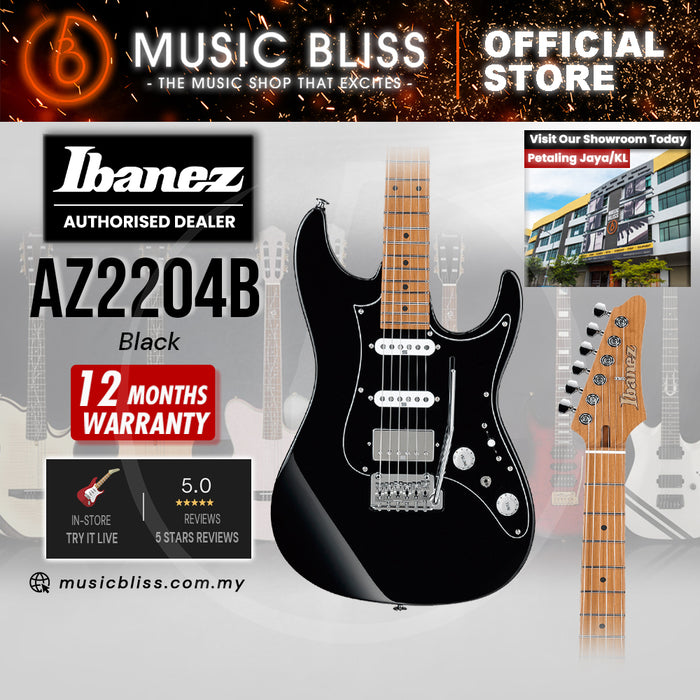 Ibanez Prestige AZ2204B Electric Guitar - Black (MADE IN JAPAN)