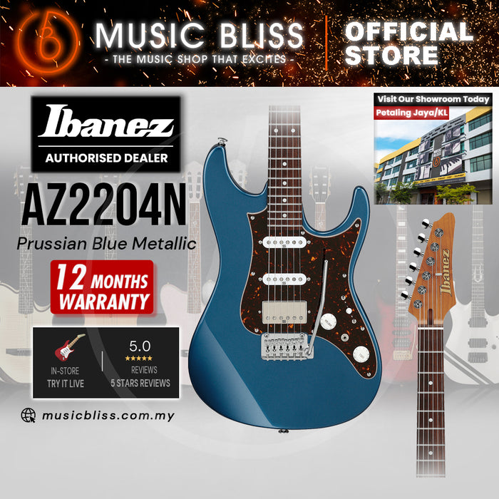 Ibanez Prestige AZ2204N Electric Guitar - Prussian Blue Metallic