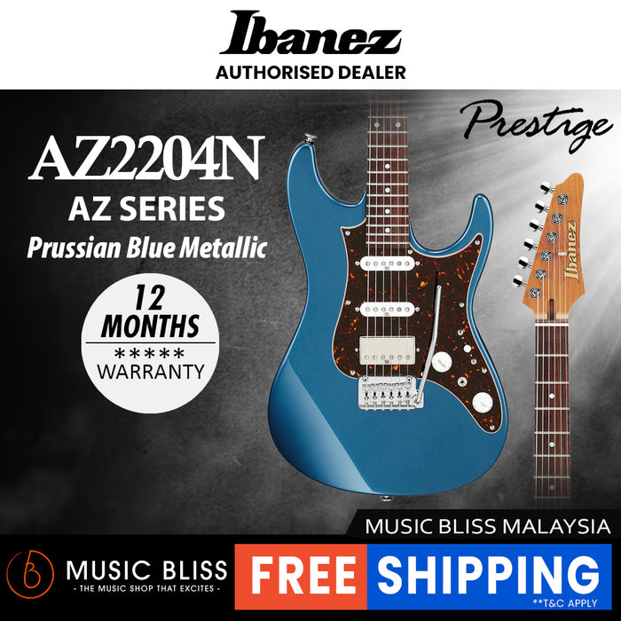 Ibanez Prestige AZ2204N Electric Guitar - Prussian Blue Metallic