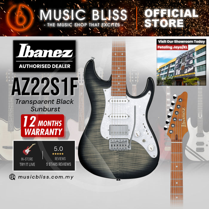 Ibanez Standard AZ22S1F Electric Guitar - Transparent Black Sunburst
