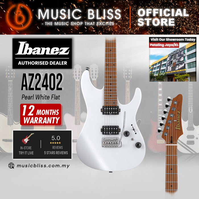 Ibanez Prestige AZ2402 Electric Guitar - Pearl White Flat (MADE IN JAPAN)