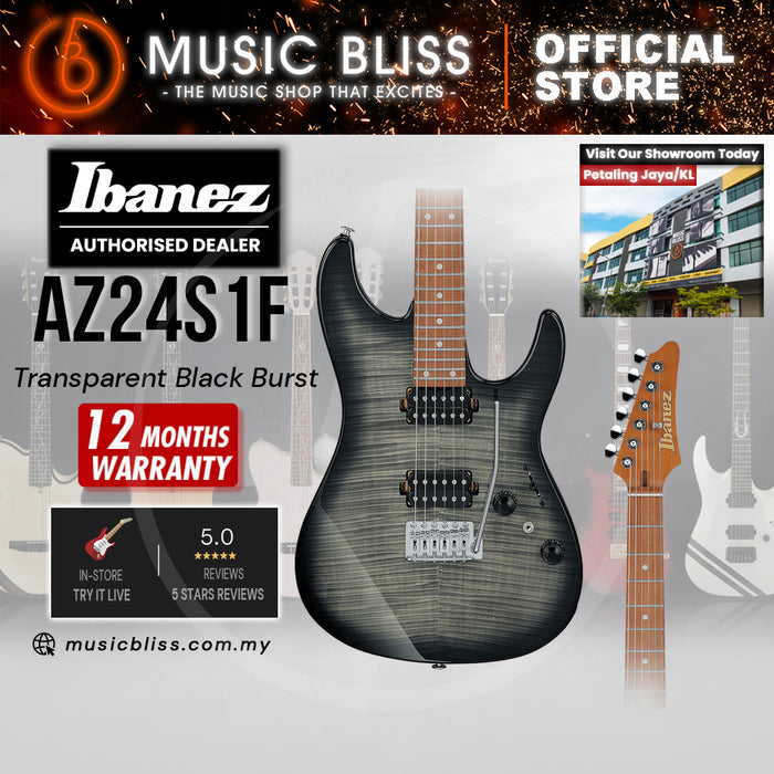 Ibanez Standard AZ24S1F Electric Guitar - Transparent Black Sunburst