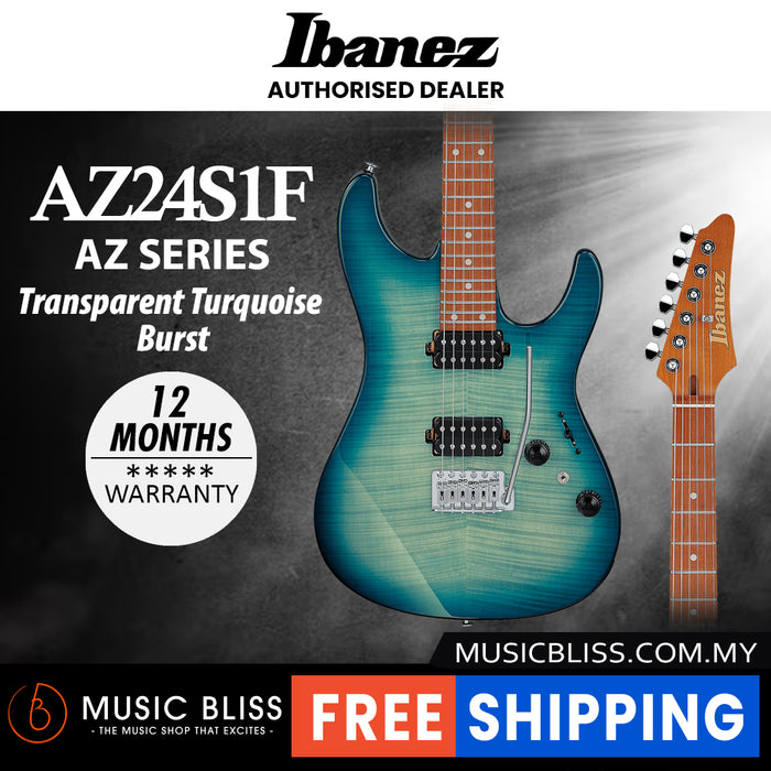 Ibanez Standard AZ24S1F Electric Guitar - Transparent Turquoise Burst