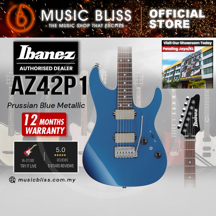 Ibanez Premium AZ42P1 Electric Guitar - Prussian Blue Metallic