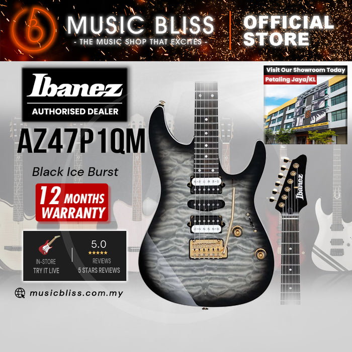 Ibanez Premium AZ47P1QM Electric Guitar - Black Ice Burst