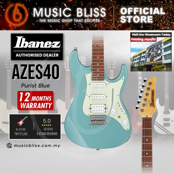 Ibanez AZES40 Electric Guitar - Purist Blue