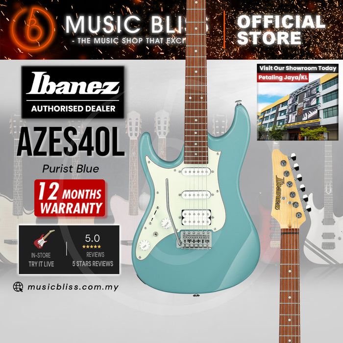Ibanez AZES40L Left-handed Electric Guitar - Purist Blue