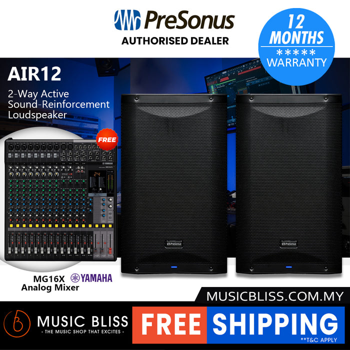 PreSonus AIR12 1200W 12" Powered Speaker Active Loudspeaker