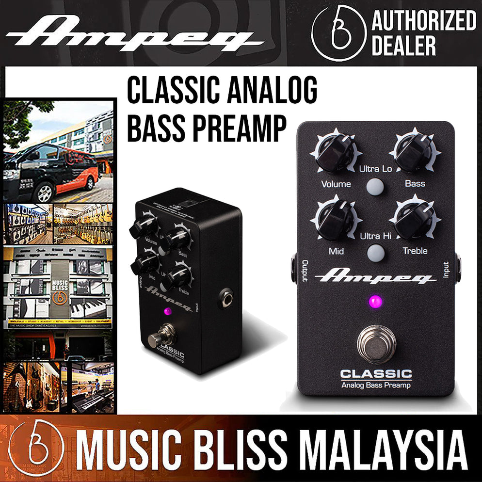 Ampeg Classic Analog Bass Preamp Pedal Music Bliss Malaysia