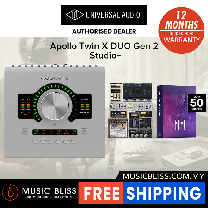 Universal Audio Apollo Twin X DUO Gen 2 Studio+ Thunderbolt Audio Interface with UAD DSP