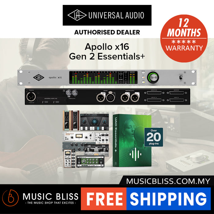 Universal Audio Apollo x16 Gen 2 Essentials+ 18x20 Thunderbolt Audio Interface with UAD DSP