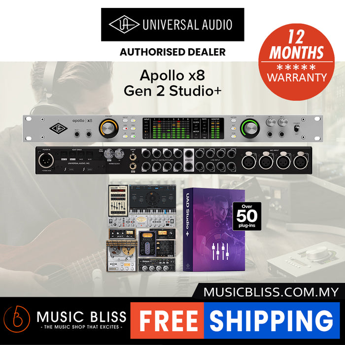 Universal Audio Apollo x8 Gen 2 and Studio+ Thunderbolt Audio Interface