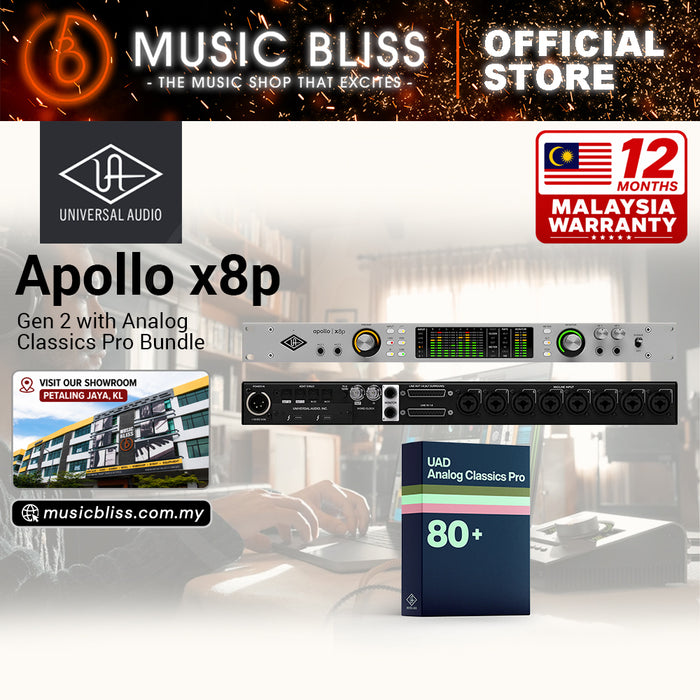 Universal Audio Apollo x8p Gen 2 Thunderbolt Audio Interface with UAD Analog Classics Pro
