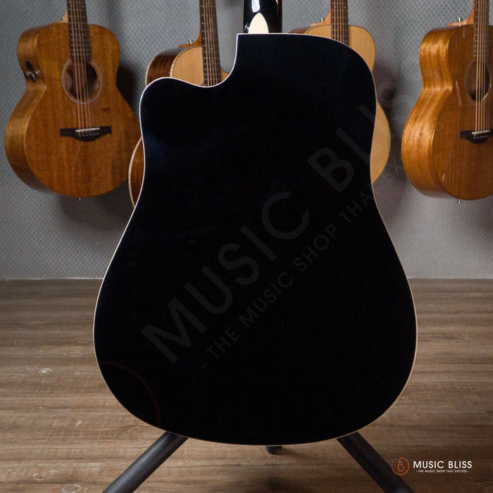 Caesar X-410C-BK Budget Beginner 41-inch Cutaway Body Acoustic Guitar - Black