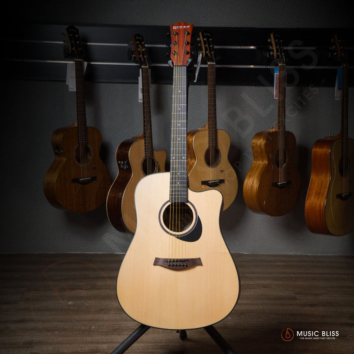 Caesar WL-800C-N Budget Beginner 41-inch Matte Cutaway Body Acoustic Guitar - Natural