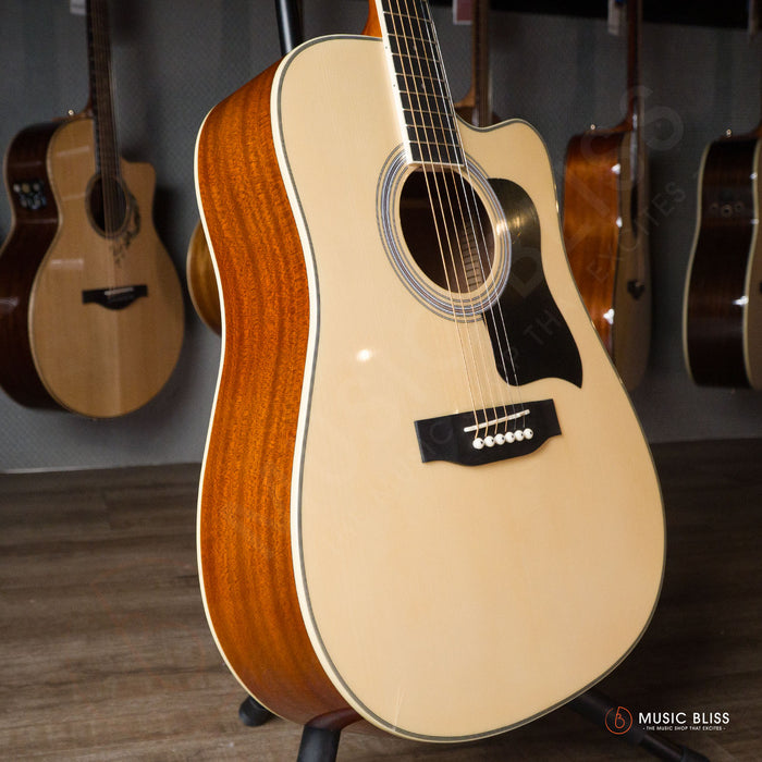 Caesar X-416C-N Budget Beginner 41-inch Cutaway Body Acoustic Guitar - Natural