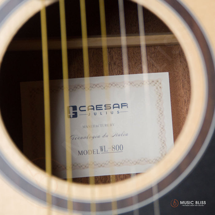 Caesar WL-800C-N Budget Beginner 41-inch Matte Cutaway Body Acoustic Guitar - Natural