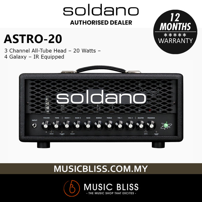 Soldano Astro-20 20-watt 3-channel Tube Head