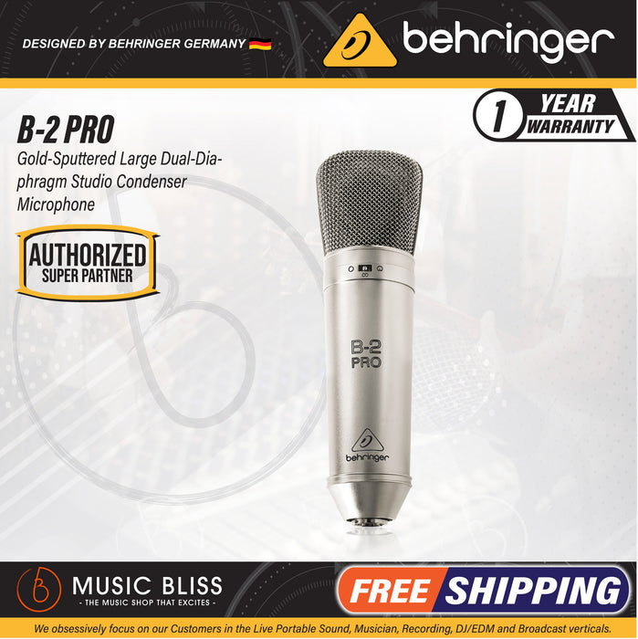 Behringer B-2 Pro Dual-Diaphragm Condenser Microphone - Music Bliss Malaysia