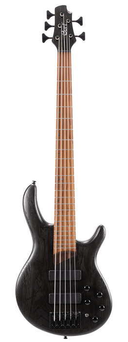 Cort B-5 Element 5-String Bass Guitar with Bag - Open Pore Trans Black - Music Bliss Malaysia