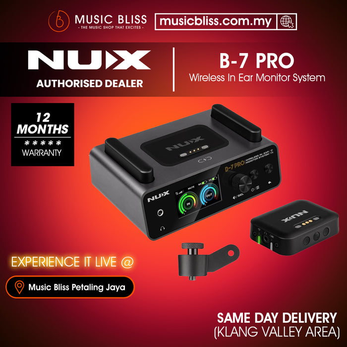 Nux B-7 PRO Wireless In Ear Monitor System for Stage and Studio