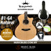 KEPMA Elite B1E-GA Full Solid Grand Auditorium Acoustic Guitar with LR Baggs Stage Pro Pickup - Natural - Music Bliss Malaysia